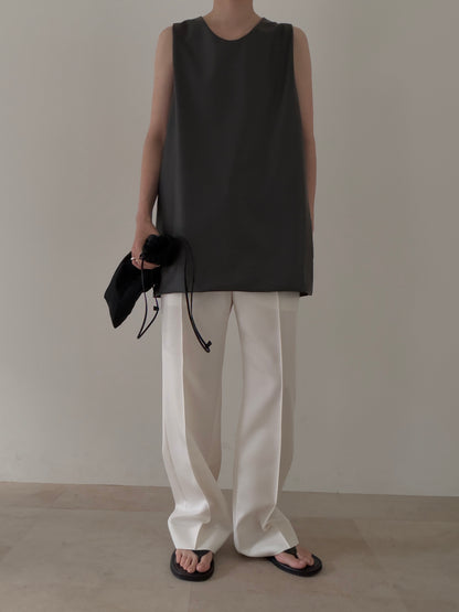 【pre order】straight pants/white