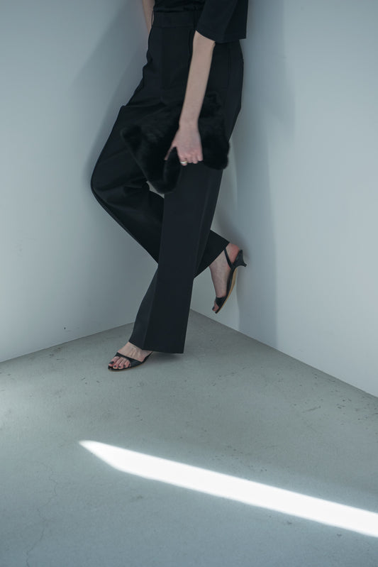 【pre order】straight pants/black