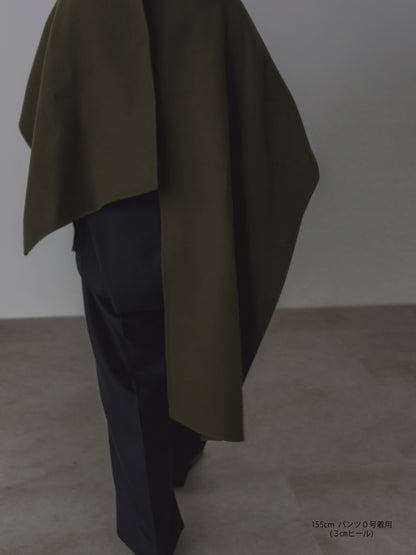 【pre order】throw shawl coat - khaki