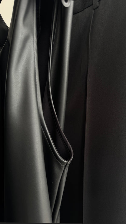 【pre order】straight pants/black