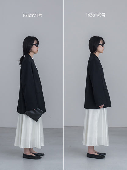 【pre order】collarless jacket  Vol.4 - black