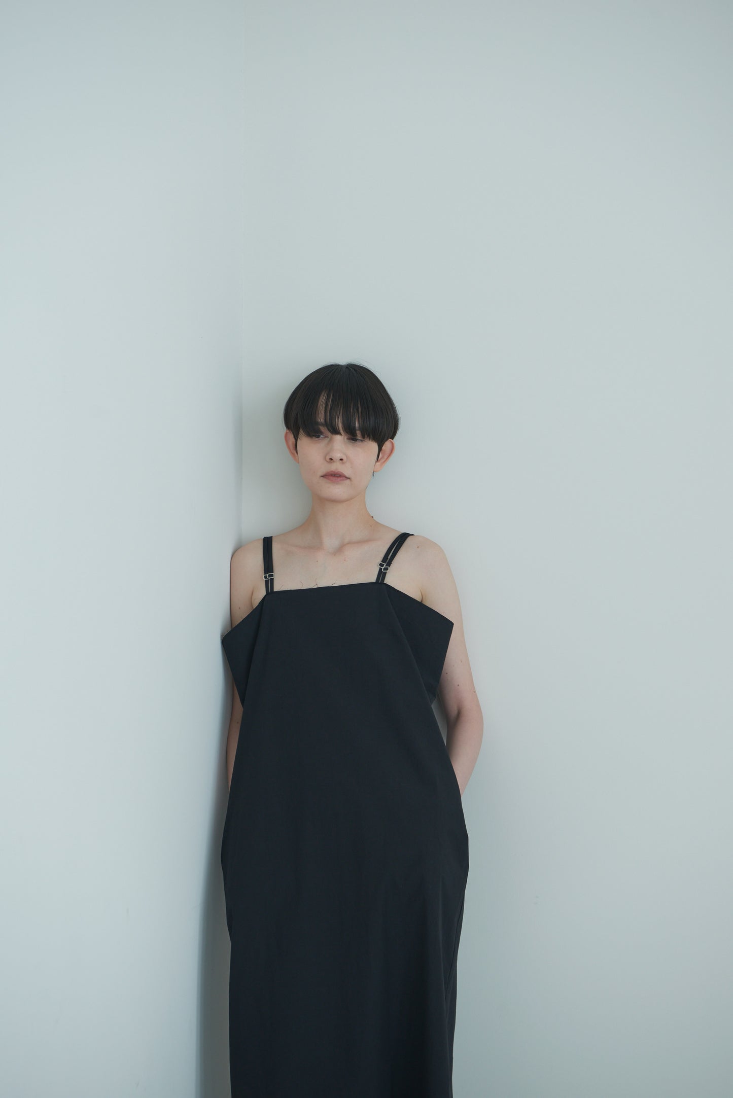 【order】cotton cami one-piece/black