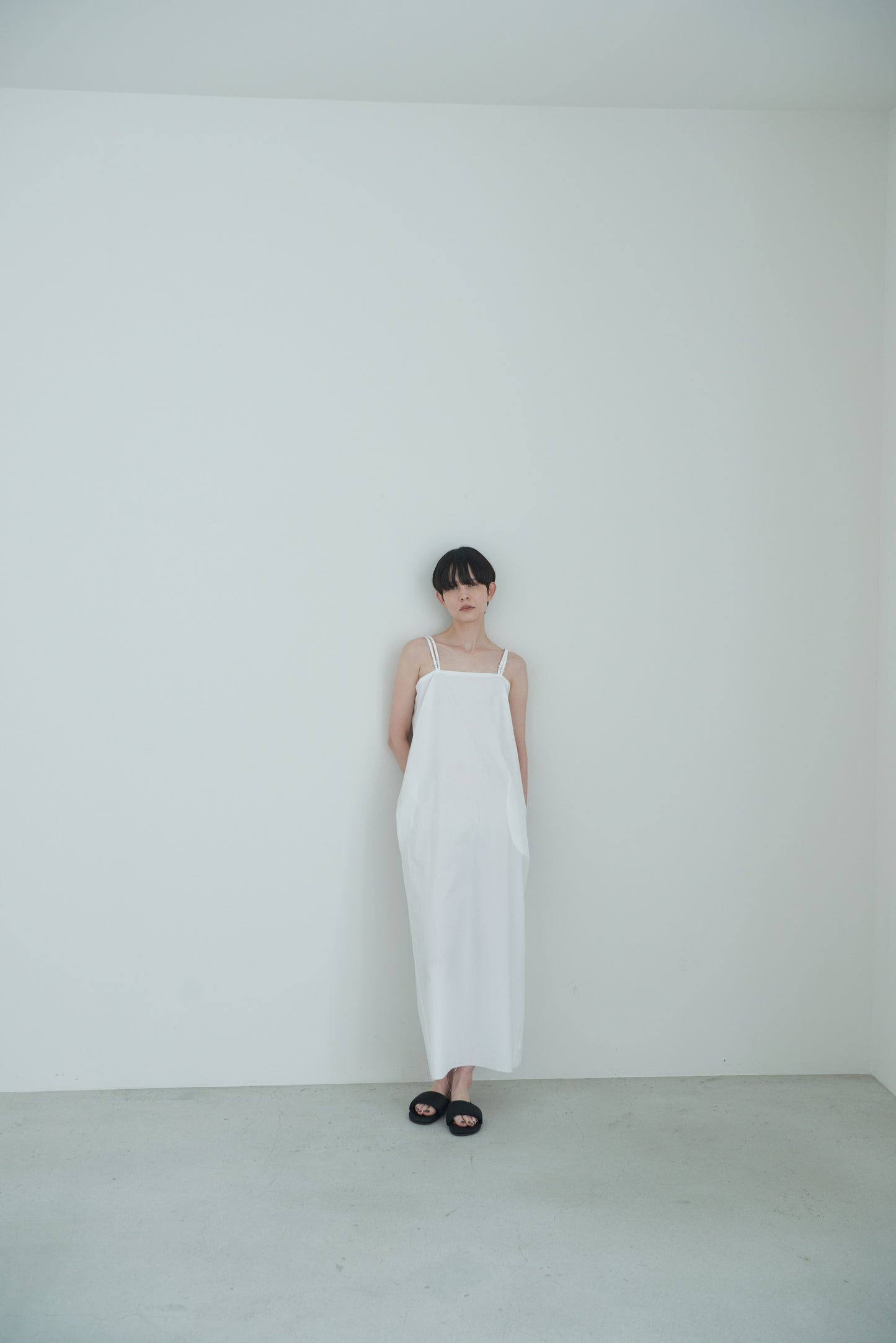 【order】cotton cami one-piece/white
