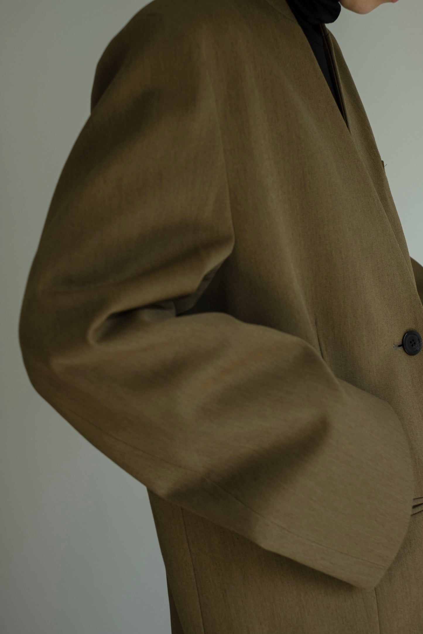 【pre order】collarless jacket  Vol.4 - olive