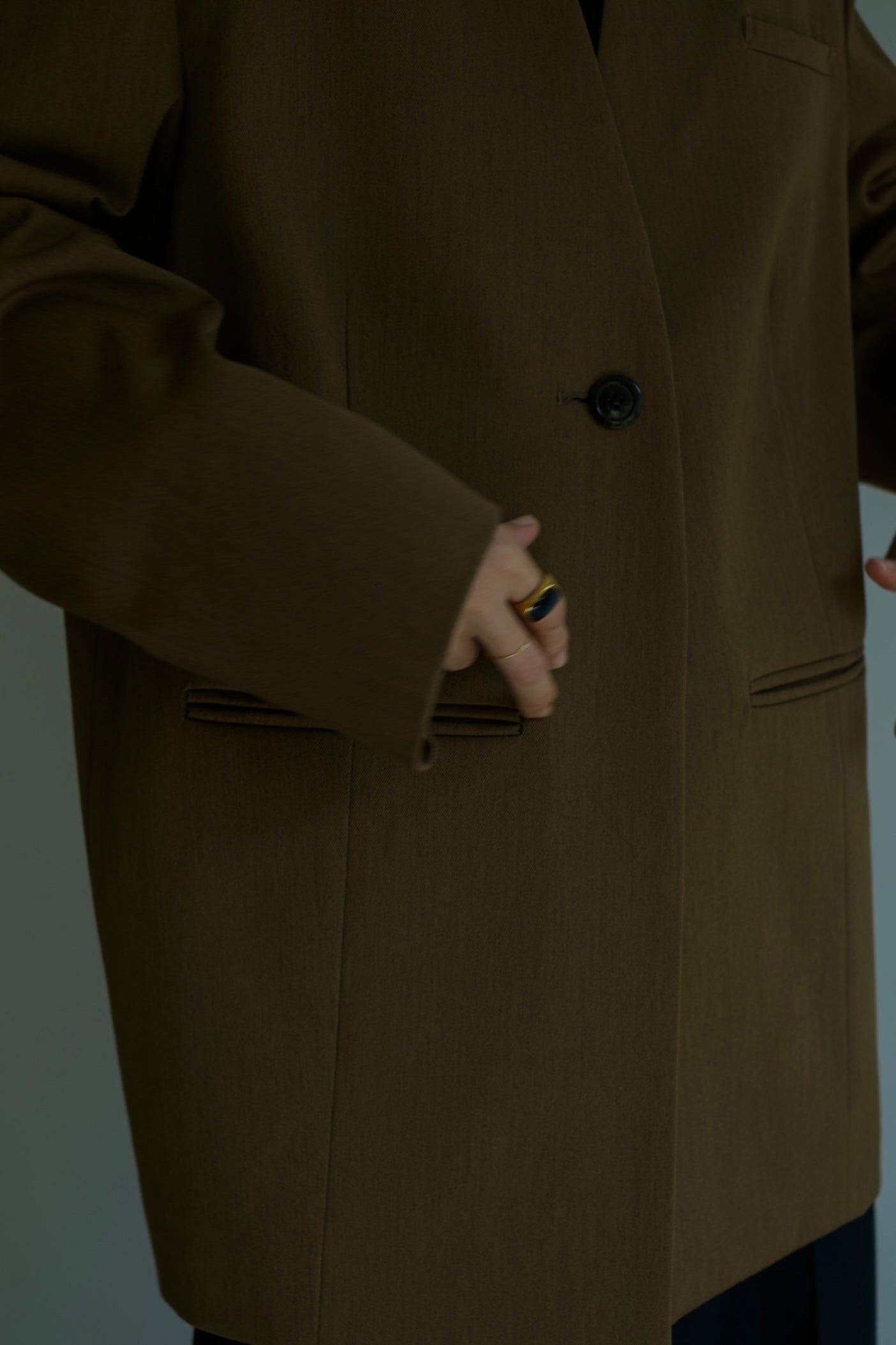 【pre order】collarless jacket  Vol.4 - olive