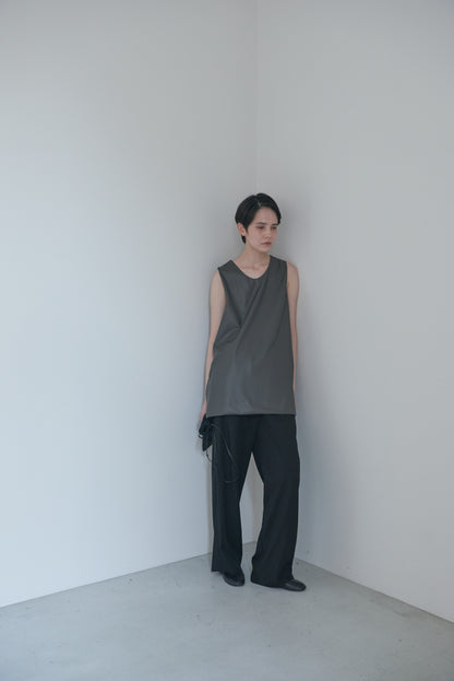 【pre order】leather tops/gray