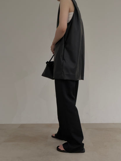 【pre order】leather tops/gray