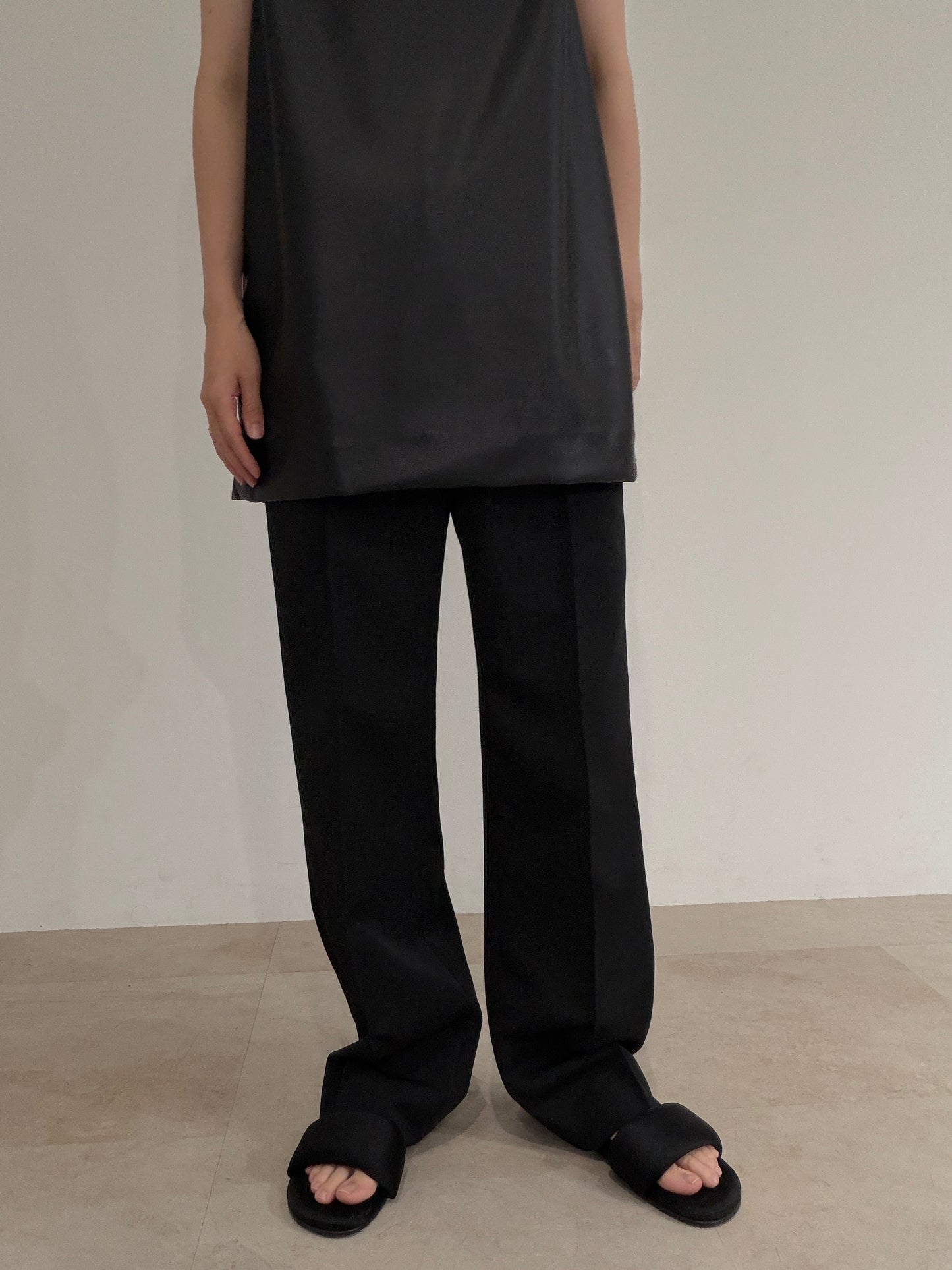 【pre order】straight pants/black