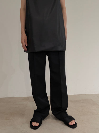 【pre order】straight pants/black