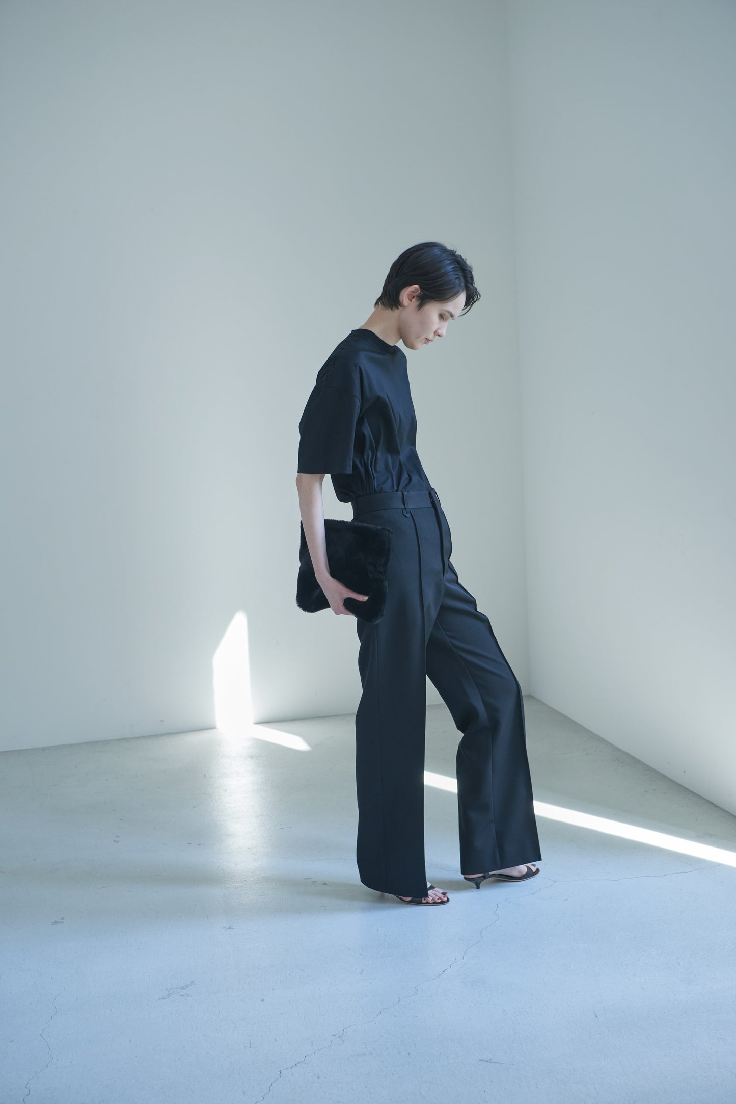 【pre order】straight pants/black