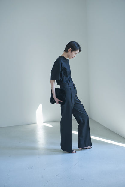 【pre order】straight pants/black