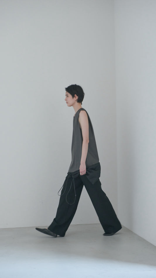 【pre order】leather tops/gray