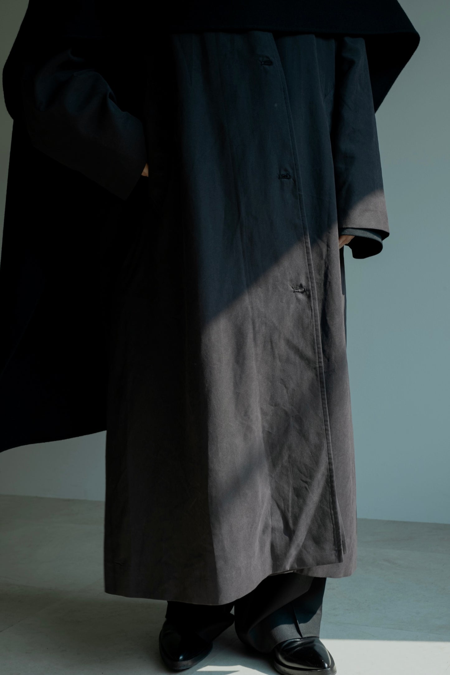 【pre order】throw shawl coat - black