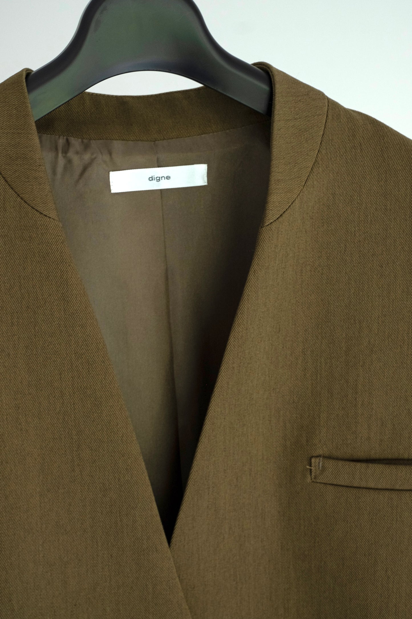 【pre order】collarless jacket  Vol.4 - olive