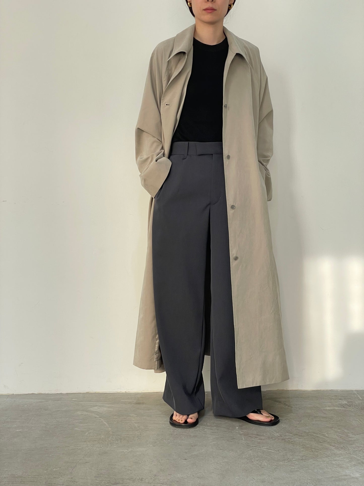 【pre order】soutien collar coat-greige