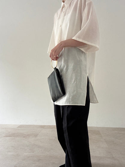 sheer shirt - ivory