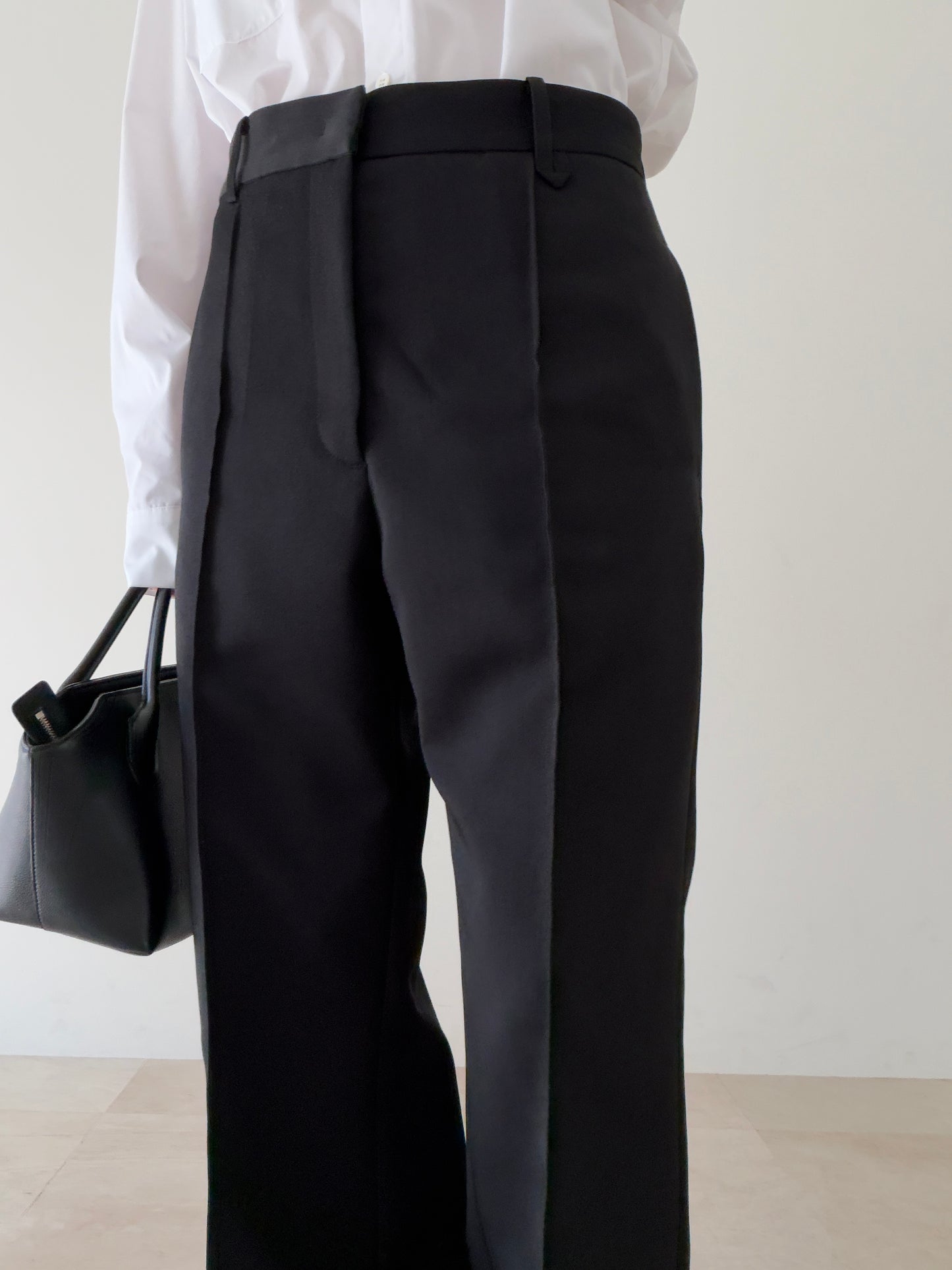 【pre order】straight pants/black