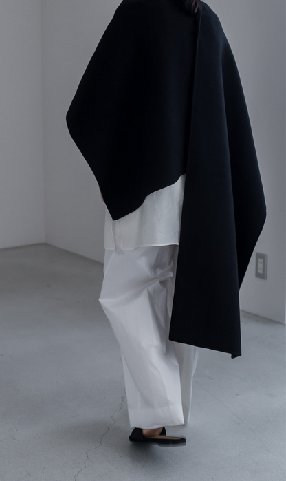 【pre order】throw shawl coat - black