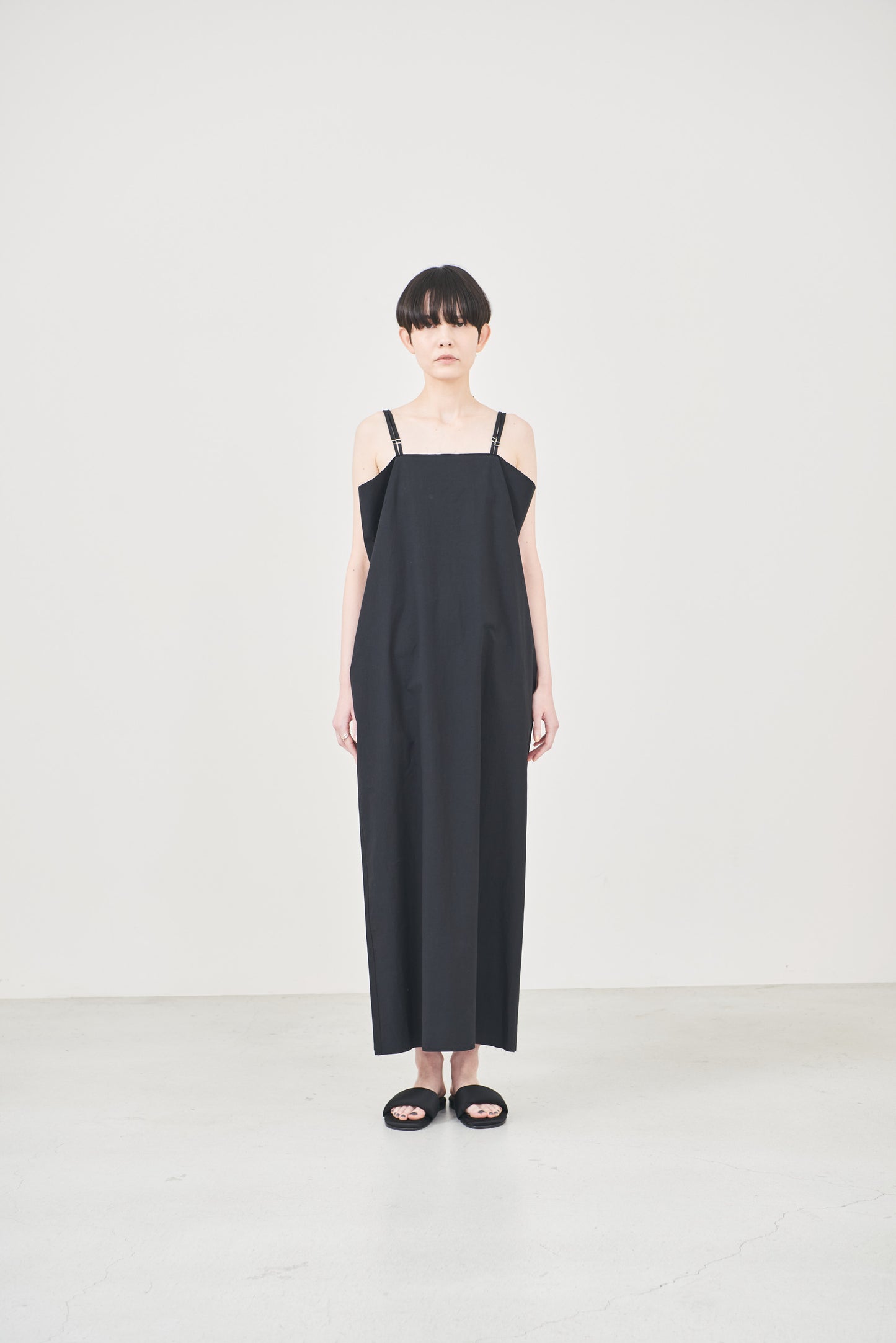 【order】cotton cami one-piece/black