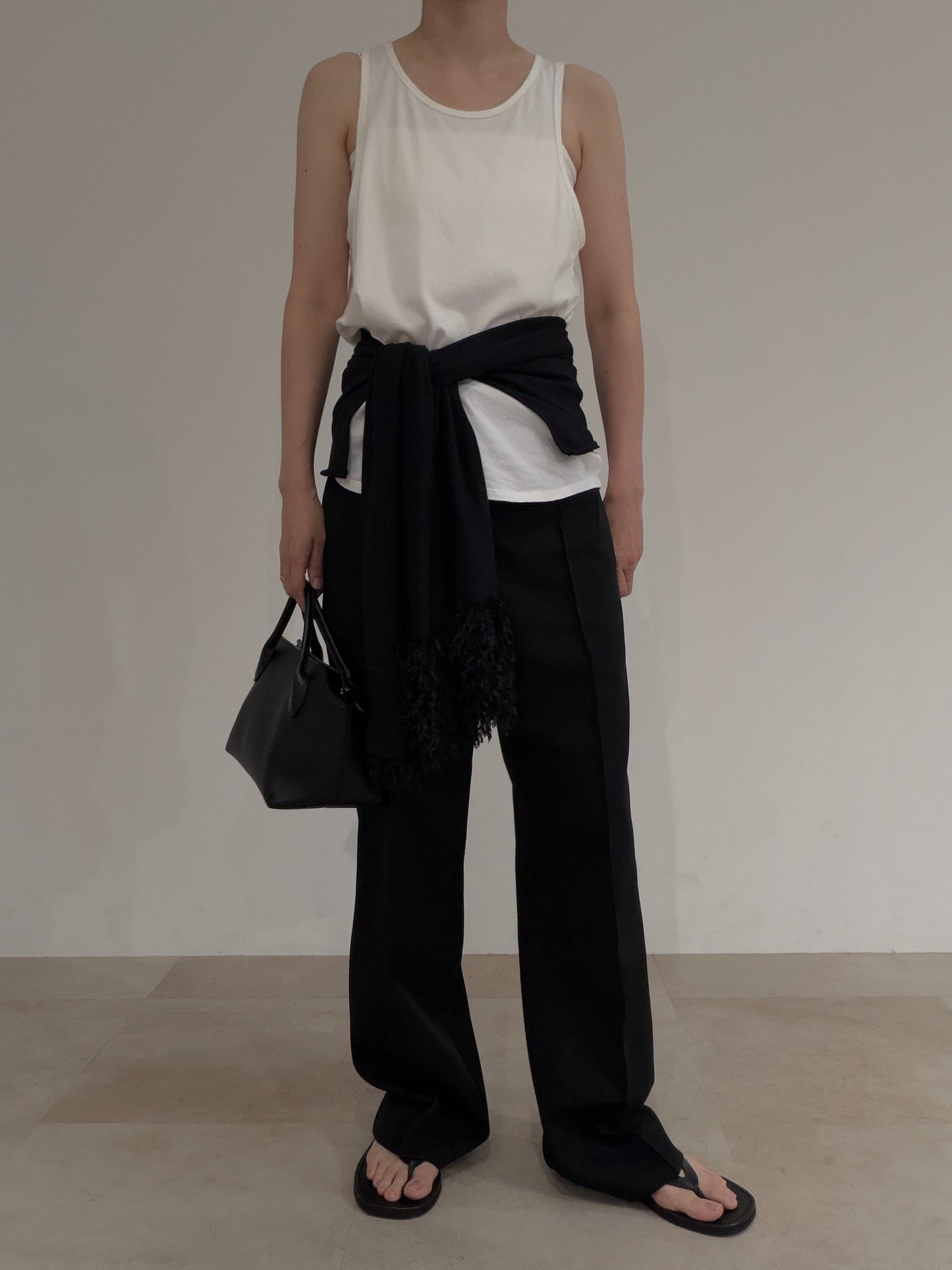 【pre order】straight pants/black