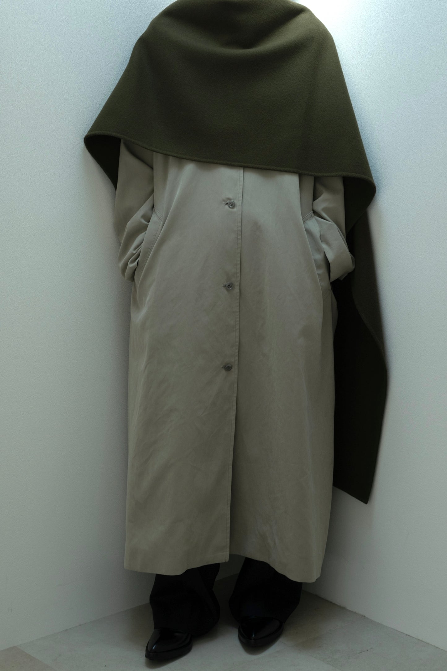 【pre order】throw shawl coat - khaki