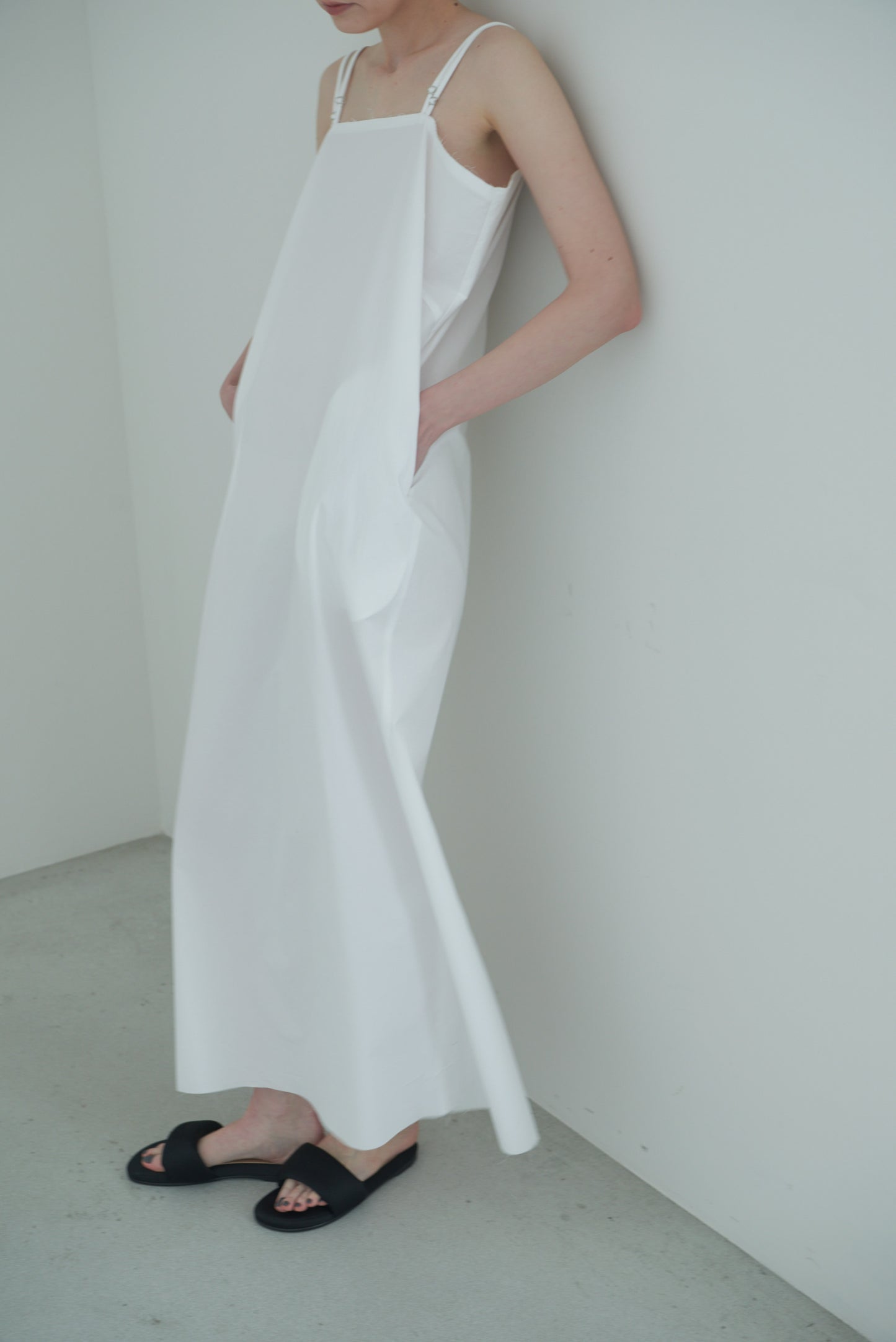 【order】cotton cami one-piece/white