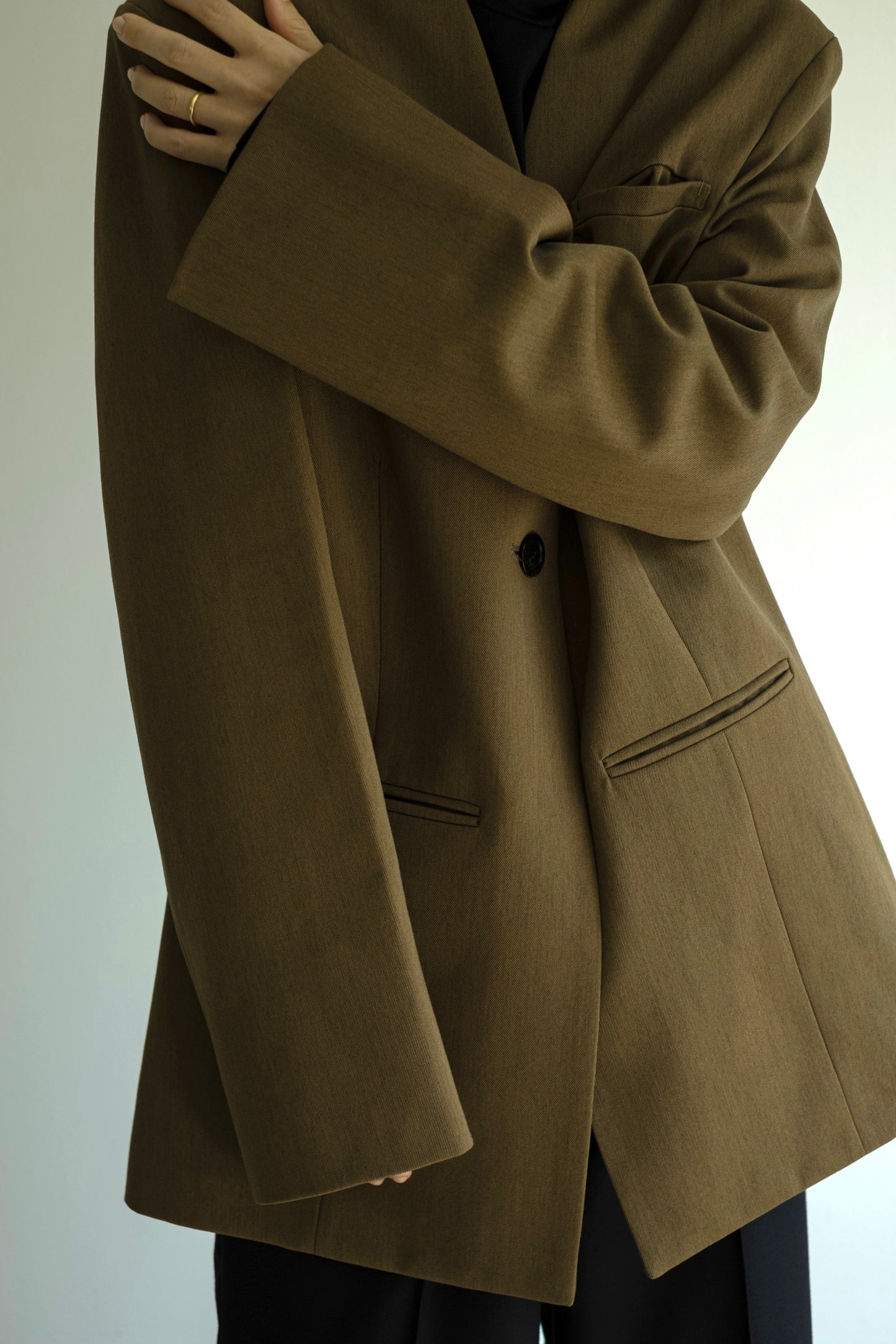 【pre order】collarless jacket  Vol.4 - olive