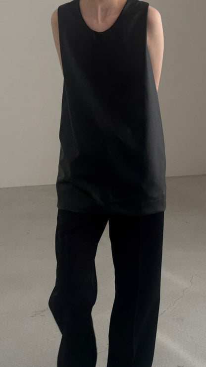 【pre order】leather tops/black