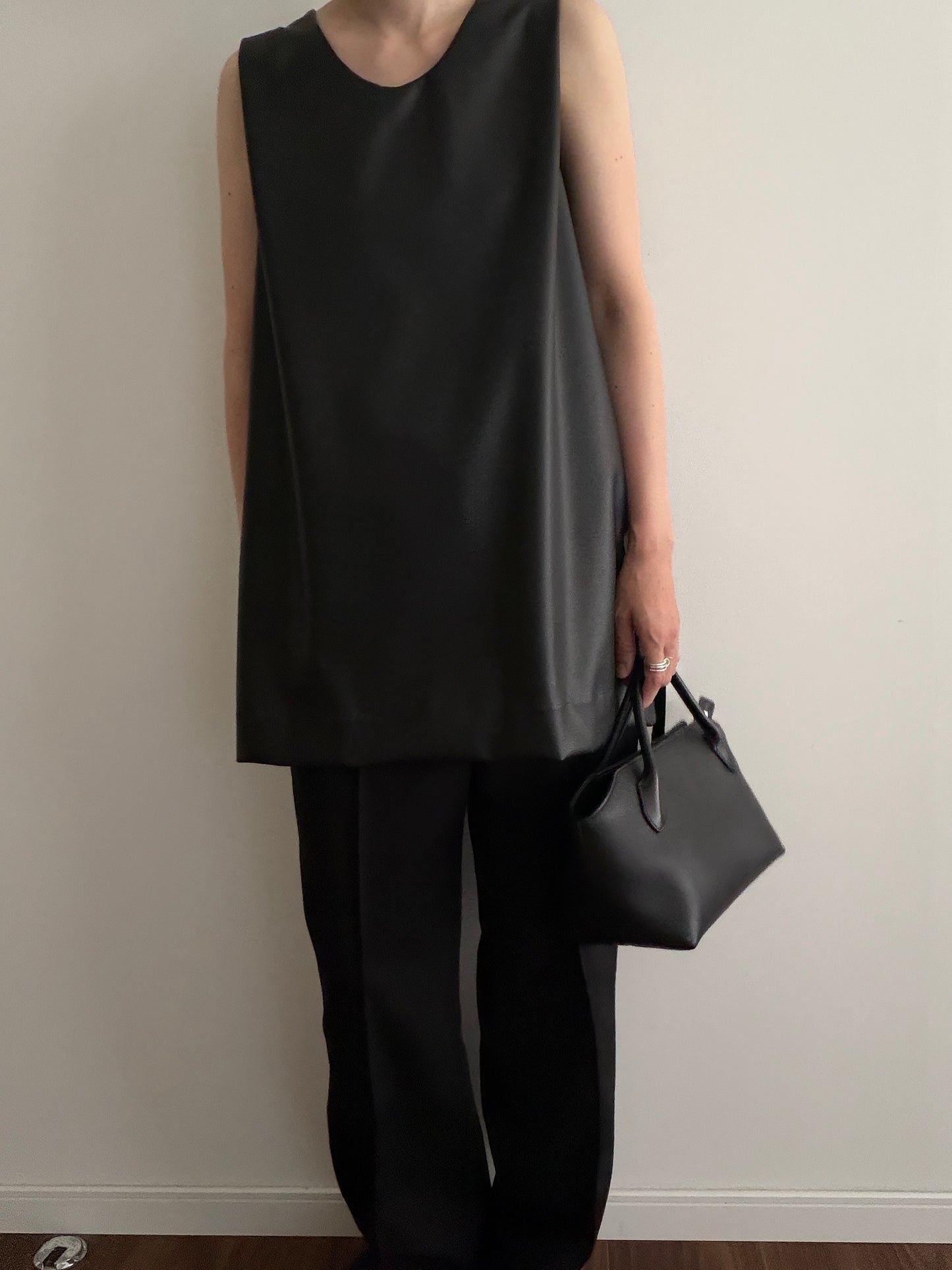 【pre order】leather tops/black