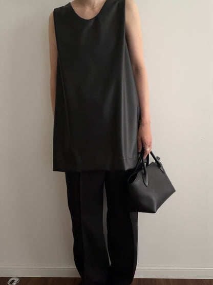 【pre order】leather tops/black