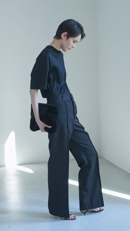 【pre order】straight pants/black