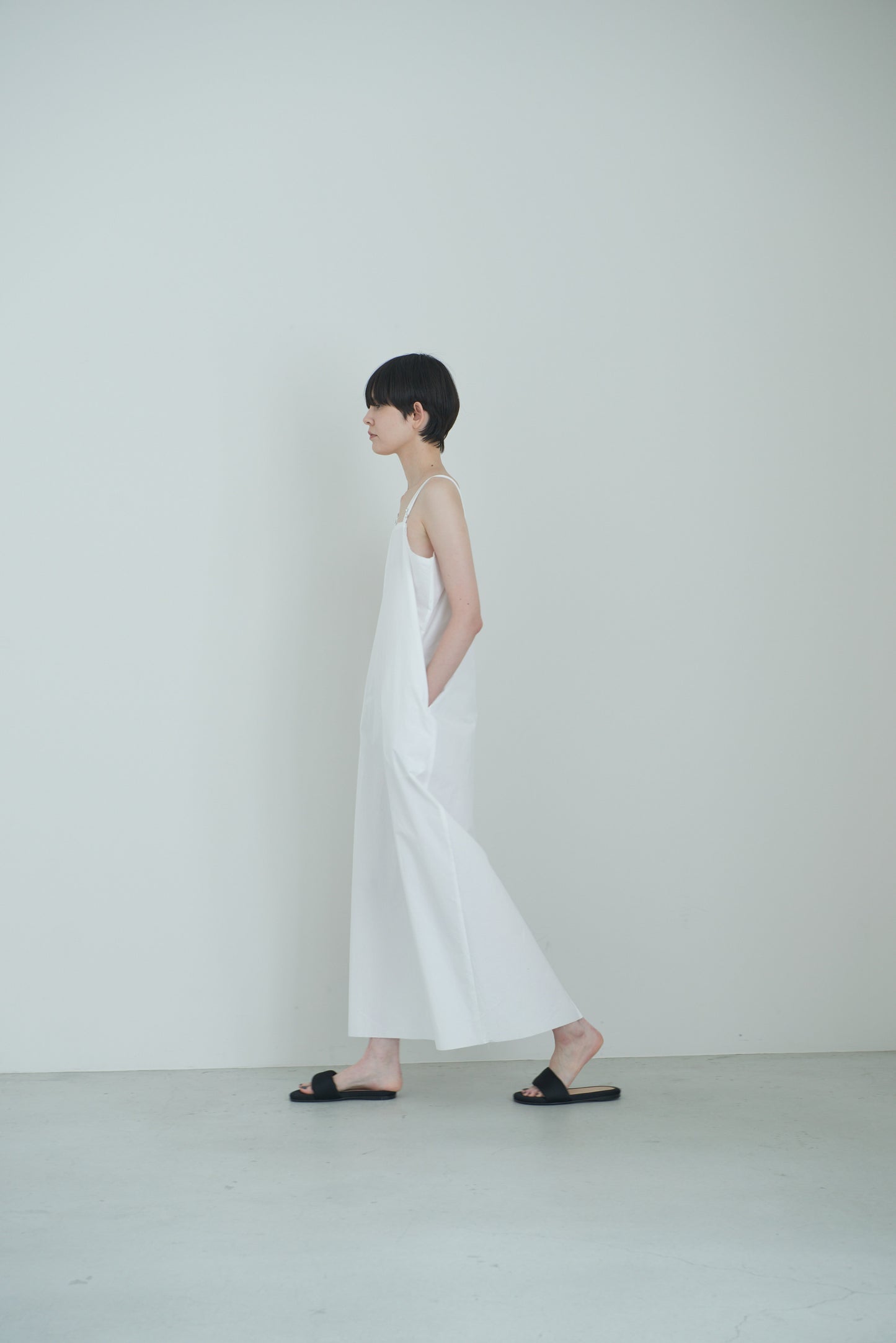 【order】cotton cami one-piece/white