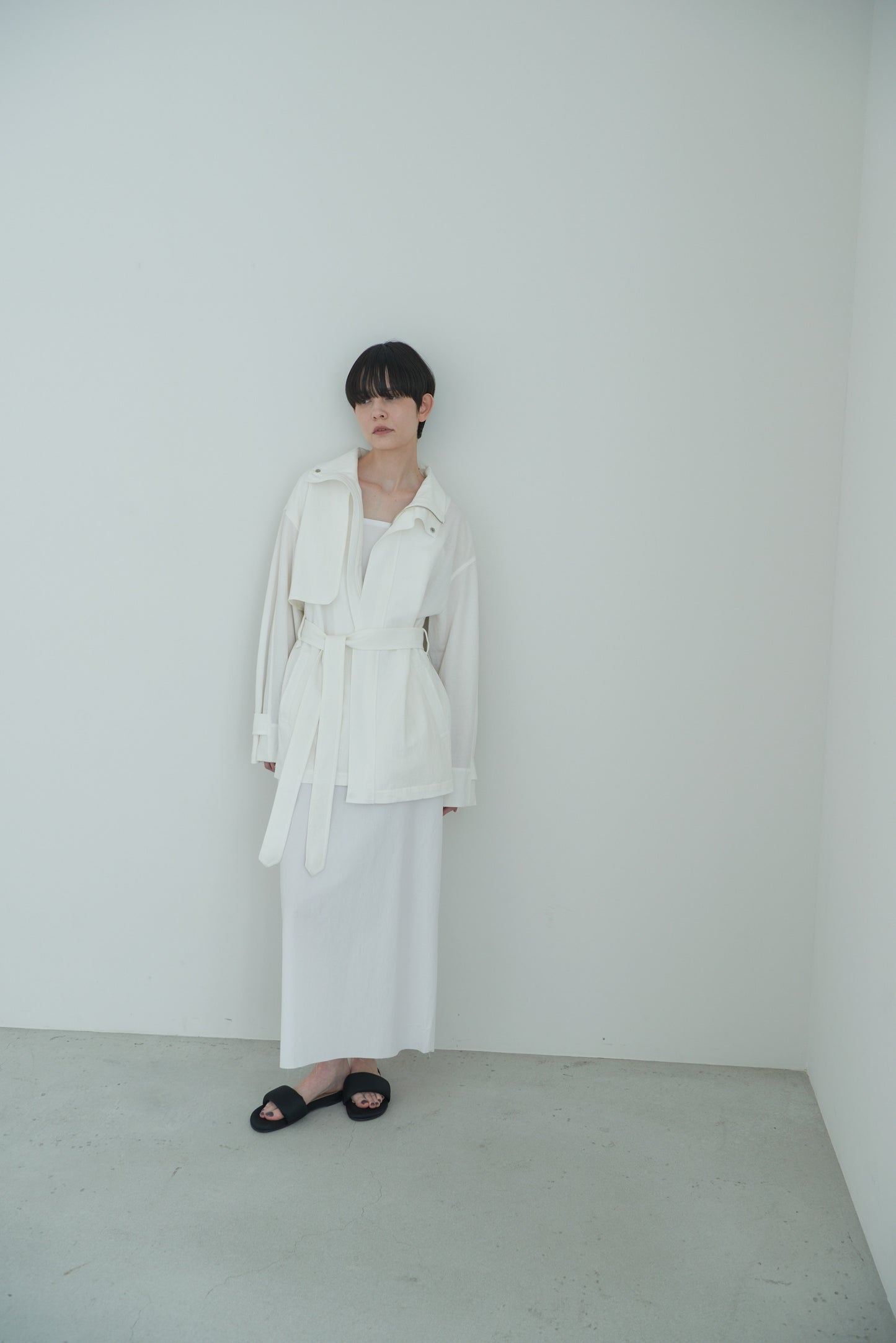 【order】cotton cami one-piece/white