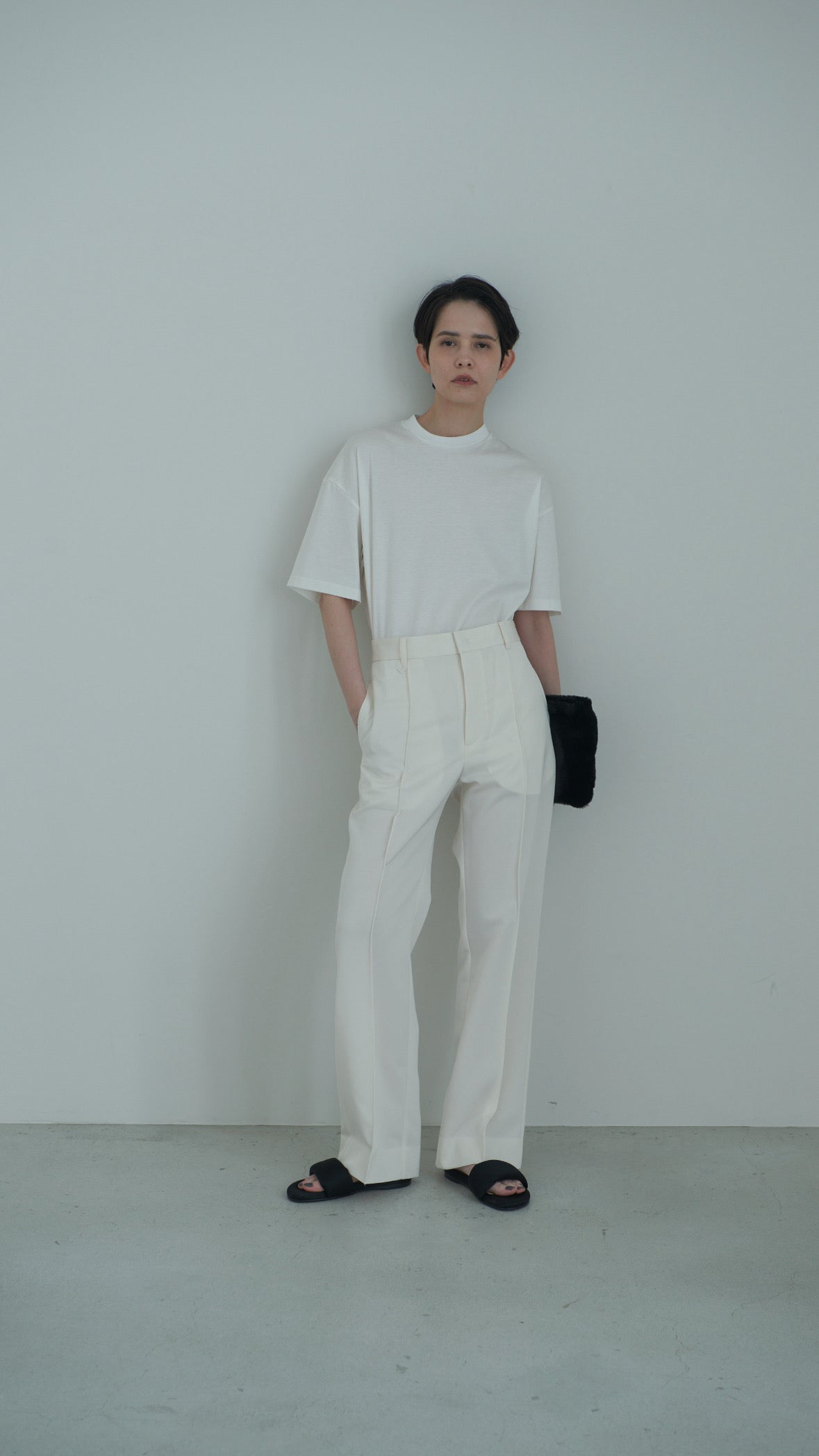 【pre order】straight pants/white