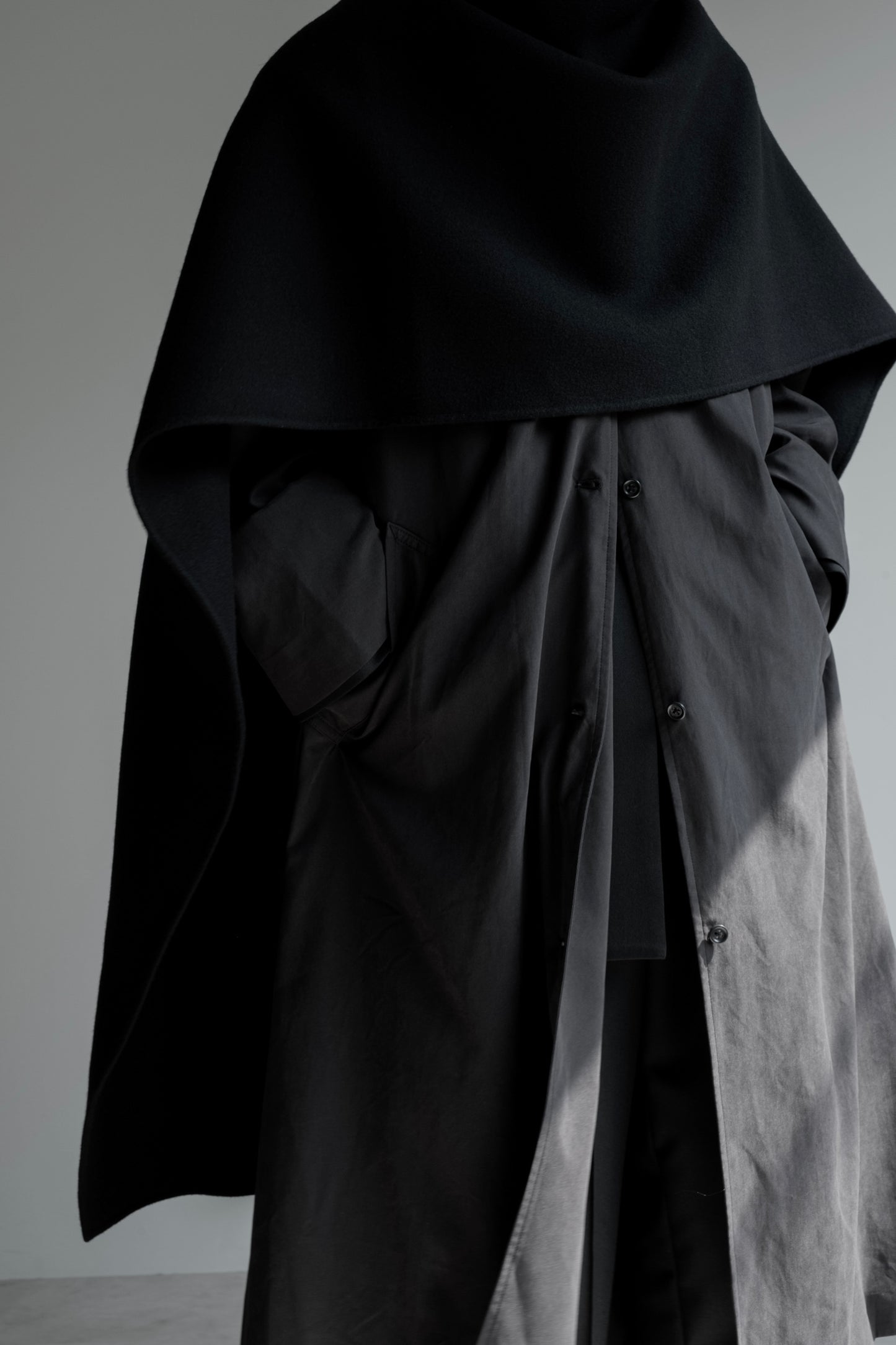 【pre order】throw shawl coat - black