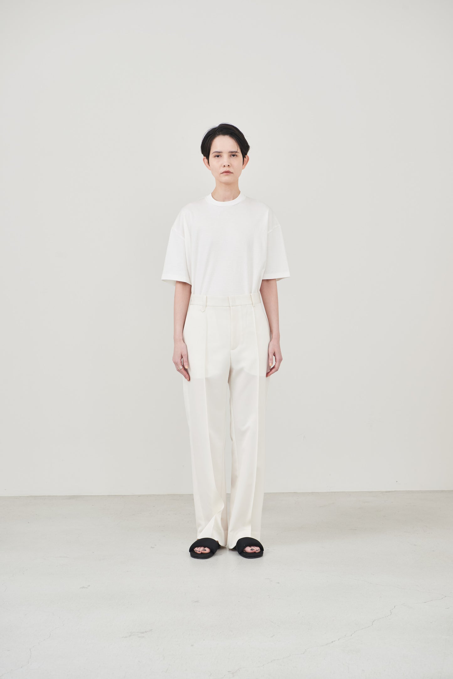 【pre order】straight pants/white