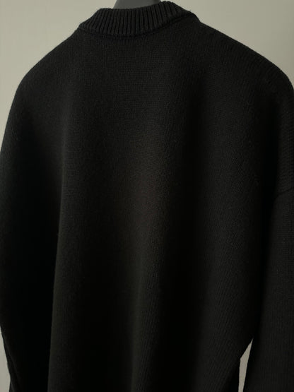 crew neck knit - black