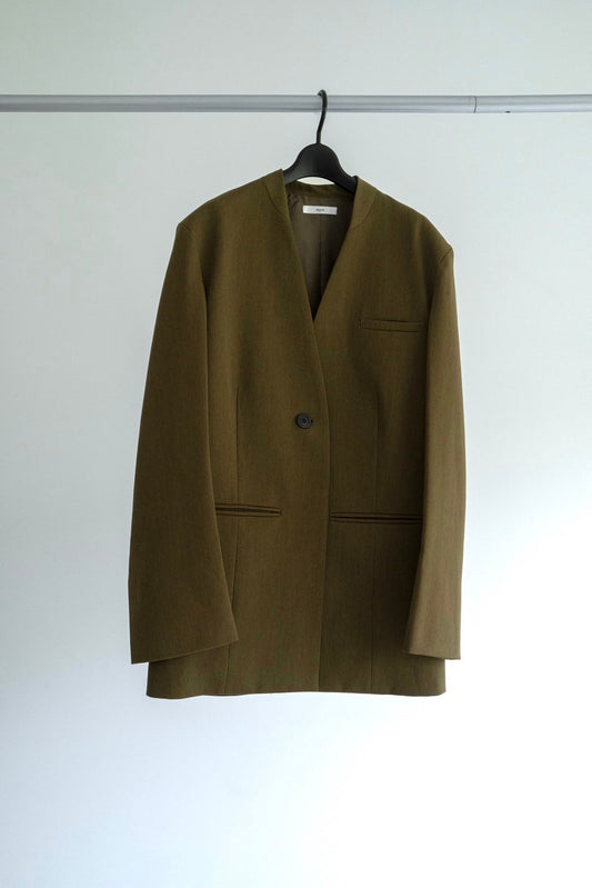 【pre order】collarless jacket  Vol.4 - olive