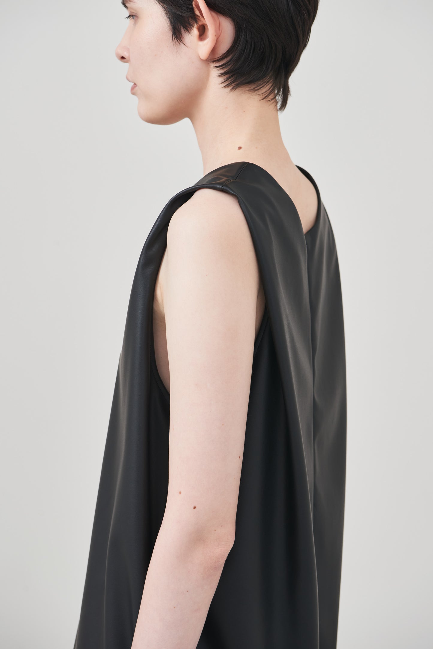 【pre order】leather tops/black