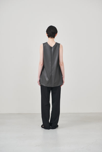 【pre order】leather tops/gray