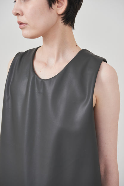 【pre order】leather tops/gray