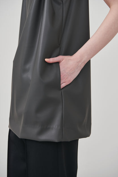 【pre order】leather tops/gray