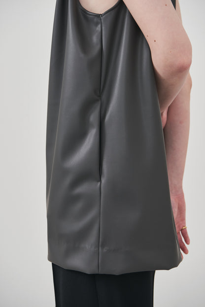 【pre order】leather tops/gray