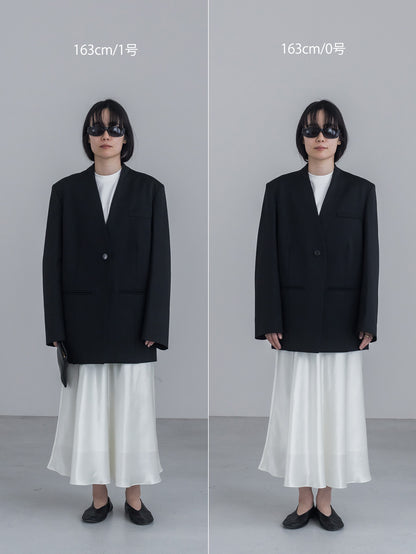 【pre order】collarless jacket  Vol.4 - black