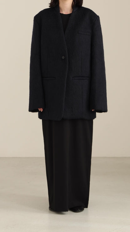 【pre order】shaggy  jacket coat - navy