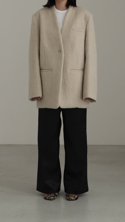 【pre order】shaggy  jacket coat - ivory