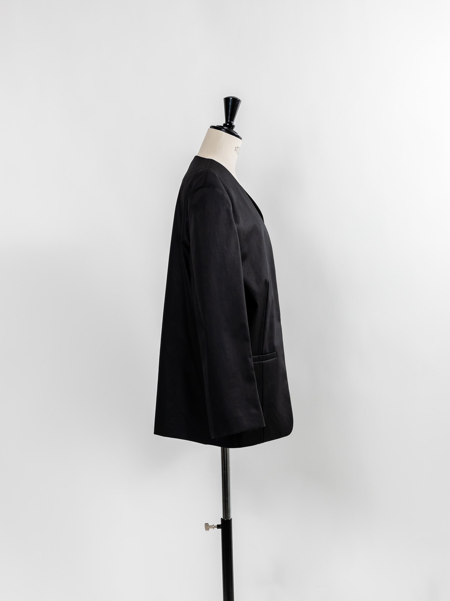 最大5000円OFFクーポン digne Collarless jacket-BLACK - 通販